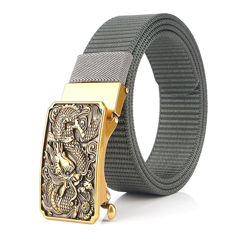 Men's Military Belts With Nylon Body And Zinc Alloy Dragon Buckles / Classic Tactical Soldier Belts