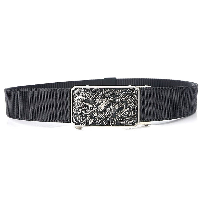 Men's Military Belts With Nylon Body And Zinc Alloy Dragon Buckles / Classic Tactical Soldier Belts