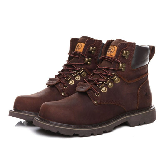 Men's Military  Boots / Genuine Leather Safety Boots