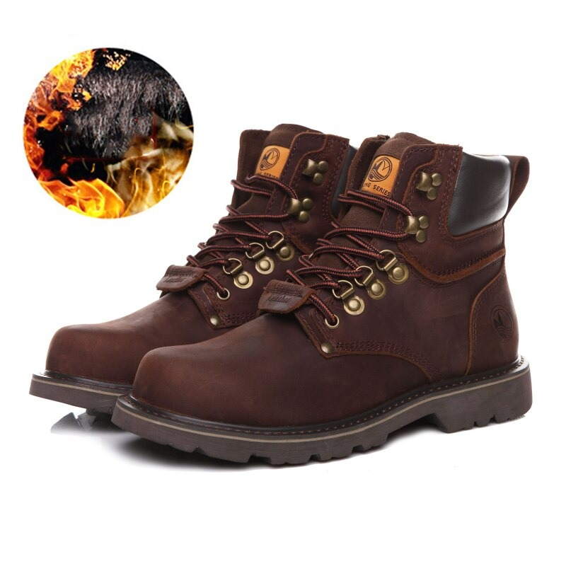 Men's Military  Boots / Genuine Leather Safety Boots