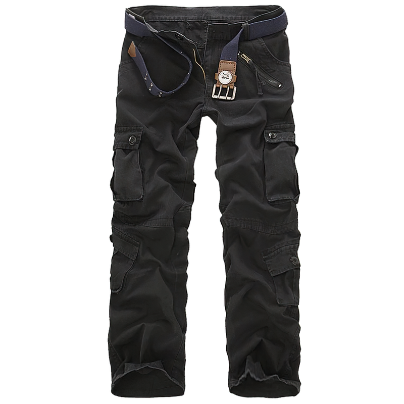 CLEARANCE / Men's military cotton straight pants / Cargo camouflage trousers - US