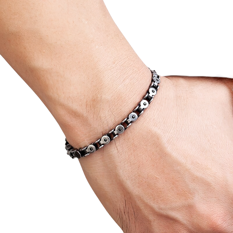 Men's Punk Style Bracelet / Stainless Steel Jewelry / Dark Gray Men's Bracelet