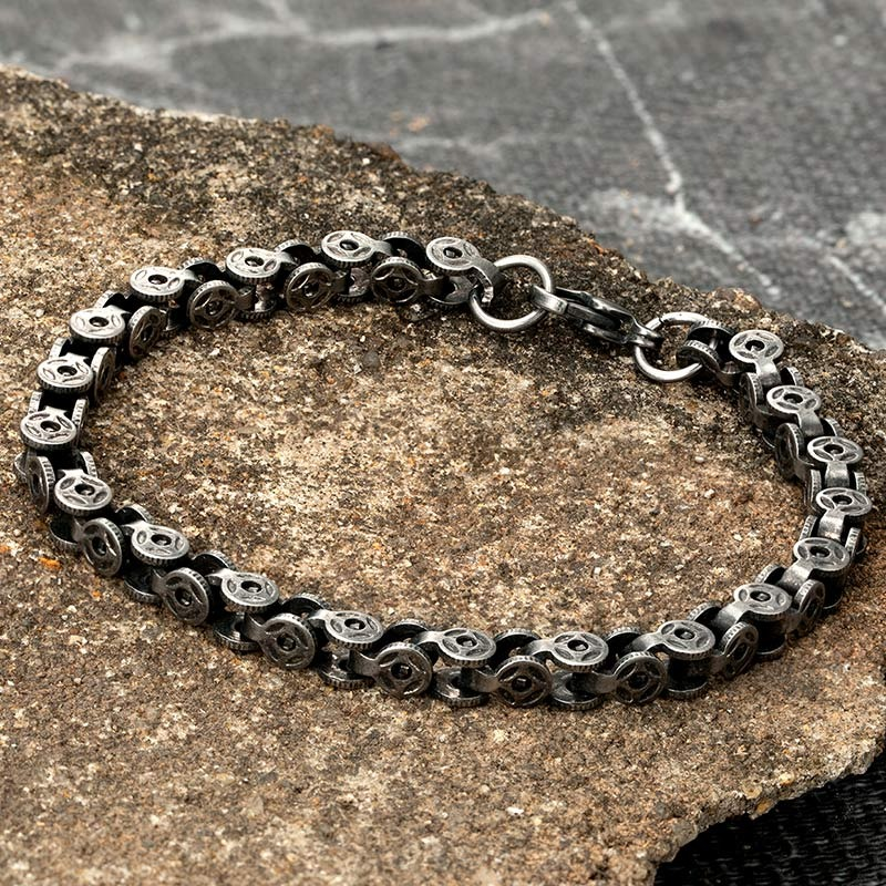 Men's Punk Style Bracelet / Stainless Steel Jewelry / Dark Gray Men's Bracelet