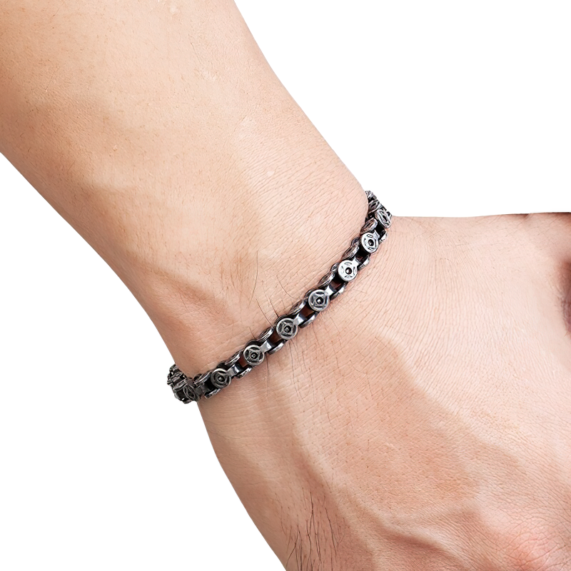 Men's Punk Style Bracelet / Stainless Steel Jewelry / Dark Gray Men's Bracelet