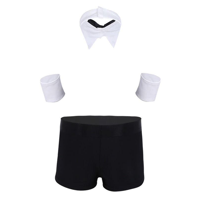 Men's Sexy Tuxedo Roleplay Costume Waiter / Boxer Underwear with Bow Tie
