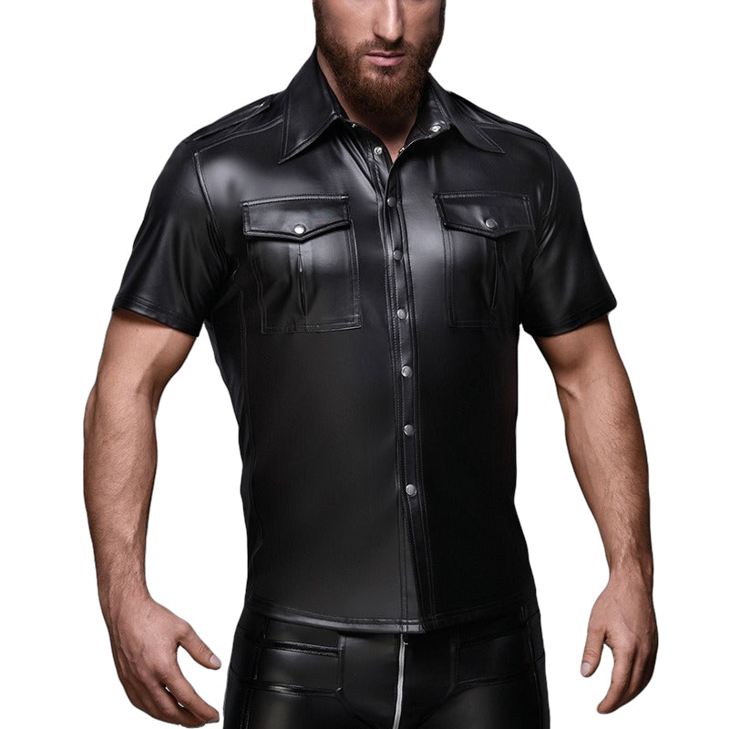 Men's Short Sleeve Shirt in Rock Style / Alternative style Clothing / Male Edgy clothing