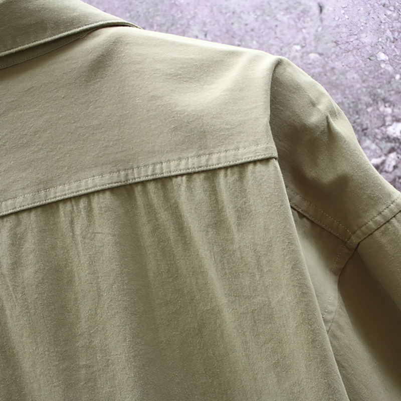 CLEARANCE / Men's Solid Military Short Sleeves Shirt / Cotton Breathable Chemise / Male Army Shirt