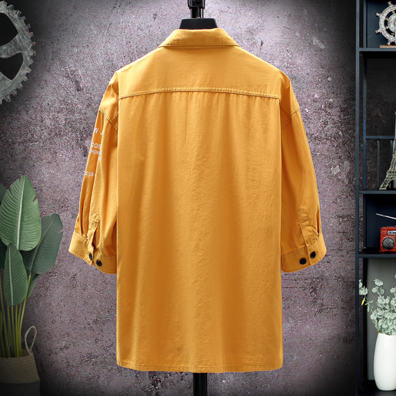 CLEARANCE / Men's Solid Military Short Sleeves Shirt / Cotton Breathable Chemise / Male Army Shirt