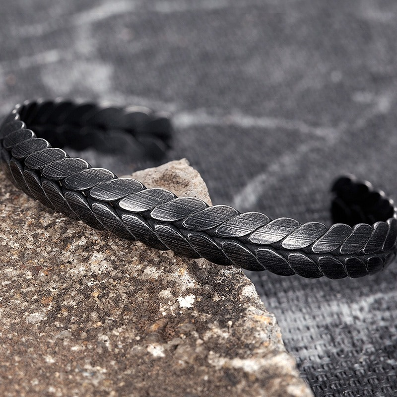 Men's Stainless Steel Jewelry / Black Vintage Bracelet / Rock Style Bracelet For Men