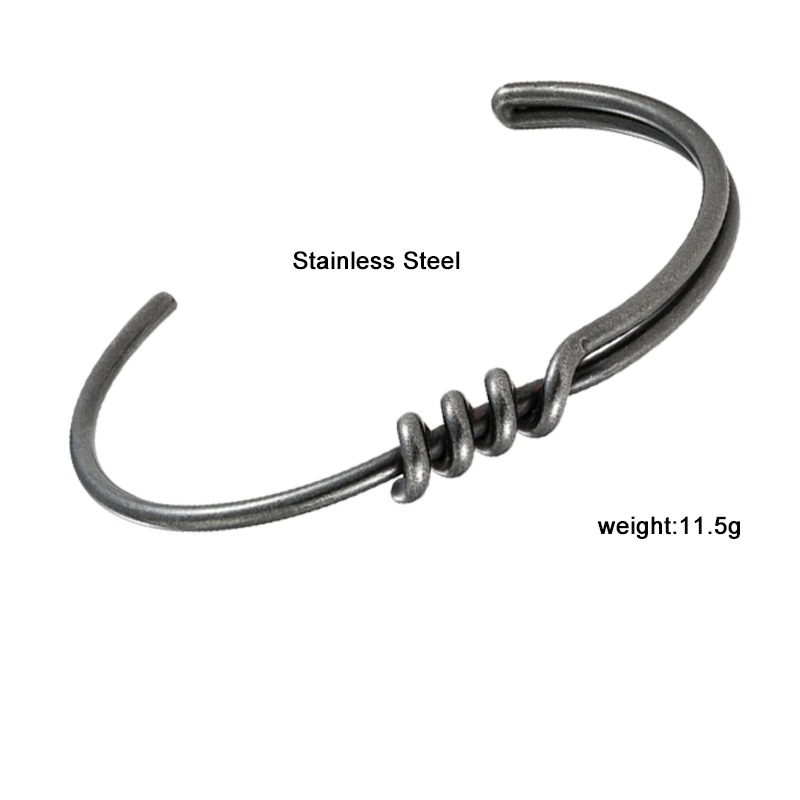 Men's Stainless Steel Vintage Dark Gray Bracelet / Cool Rock Style Jewelry For Men