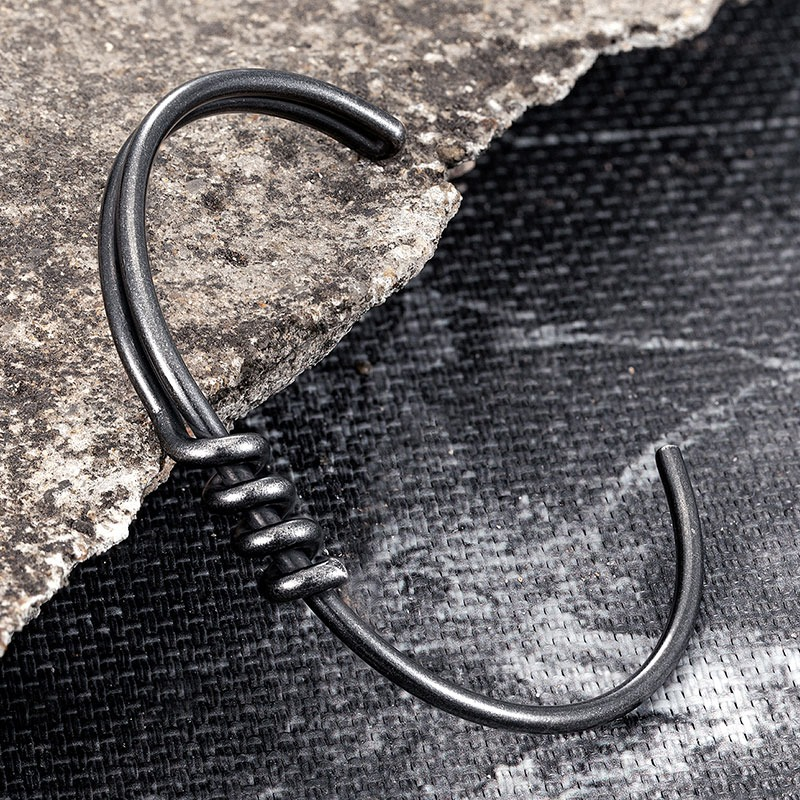 Men's Stainless Steel Vintage Dark Gray Bracelet / Cool Rock Style Jewelry For Men