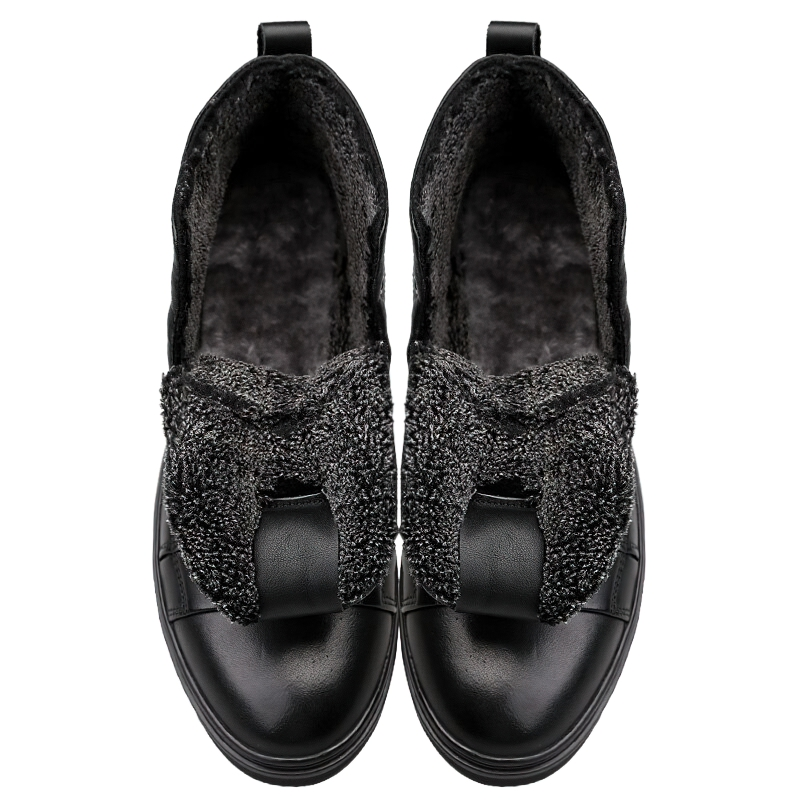 Men's Stylish Ankle Boots Of Genuine Leather / Male Warm Waterproof Footwear