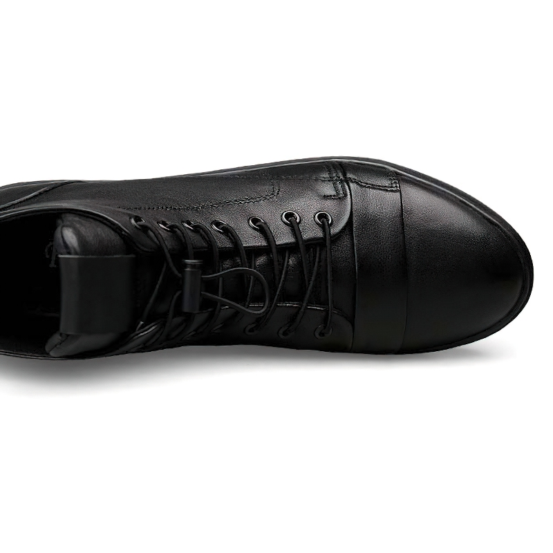 Men's Stylish Ankle Boots Of Genuine Leather / Male Warm Waterproof Footwear