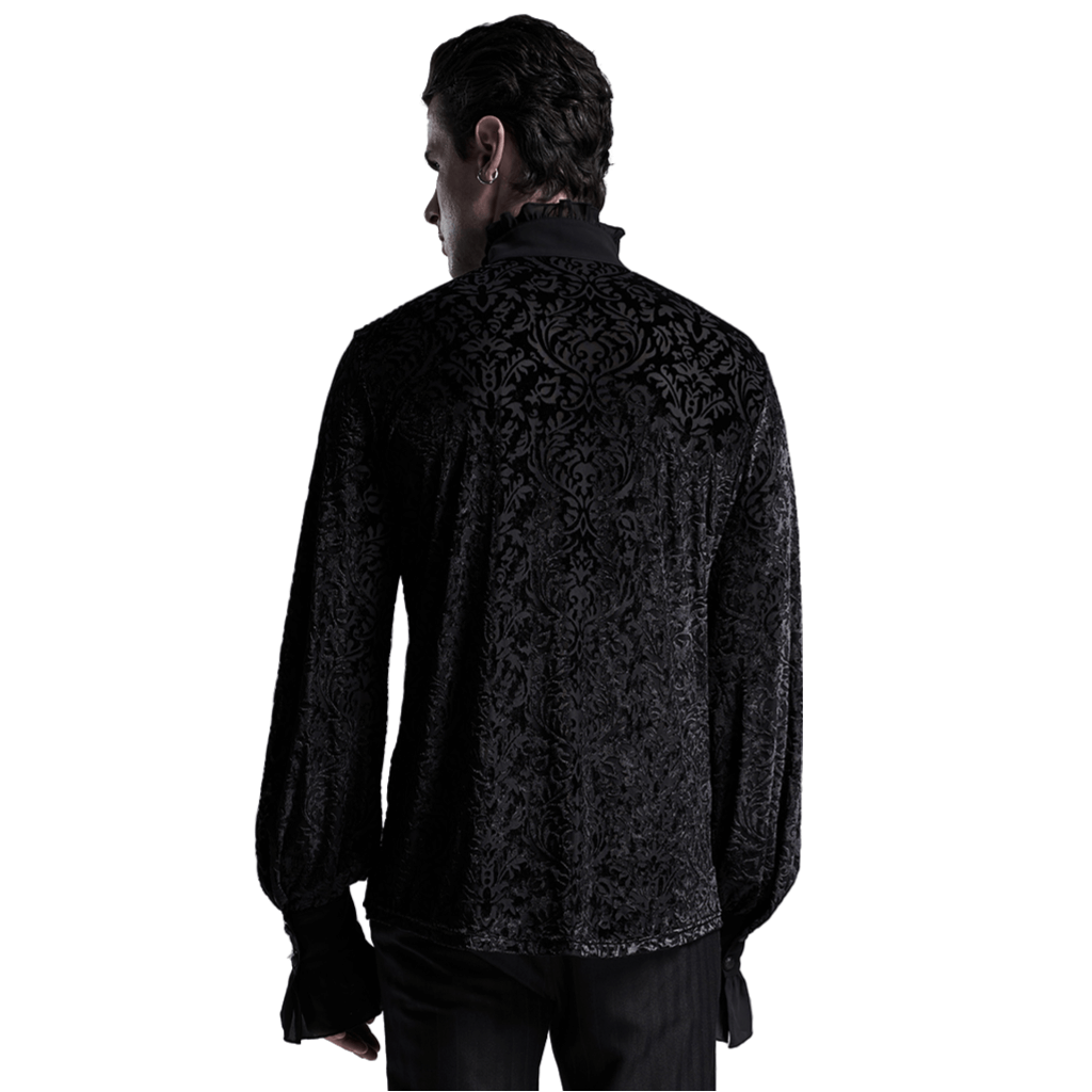 Men's Stylish Victorian-Inspired Lace-Up Gothic Shirt