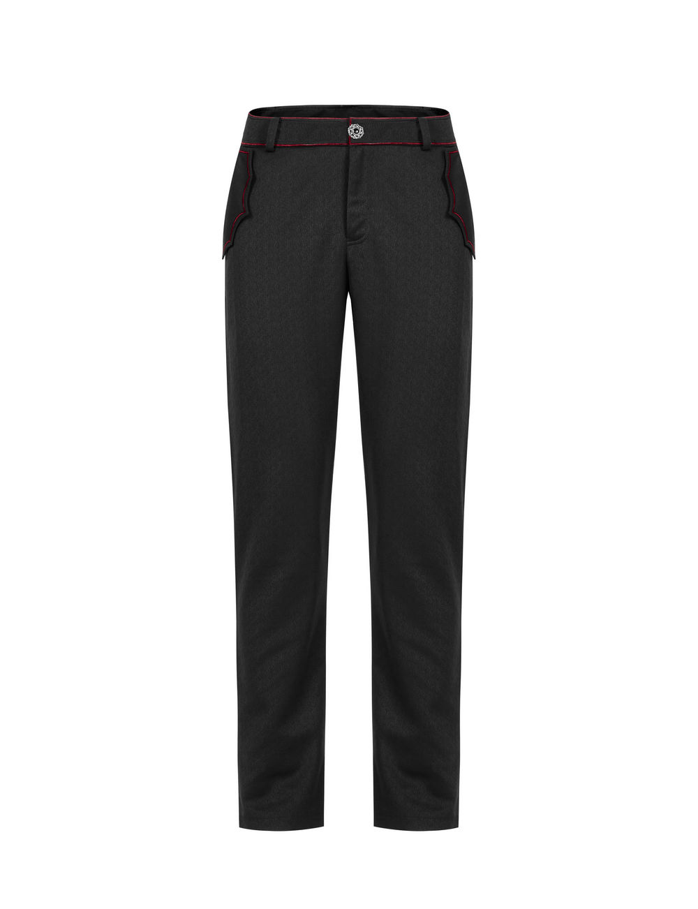 Men's Tailored Gothic Trousers with Embroidered Bat Accents