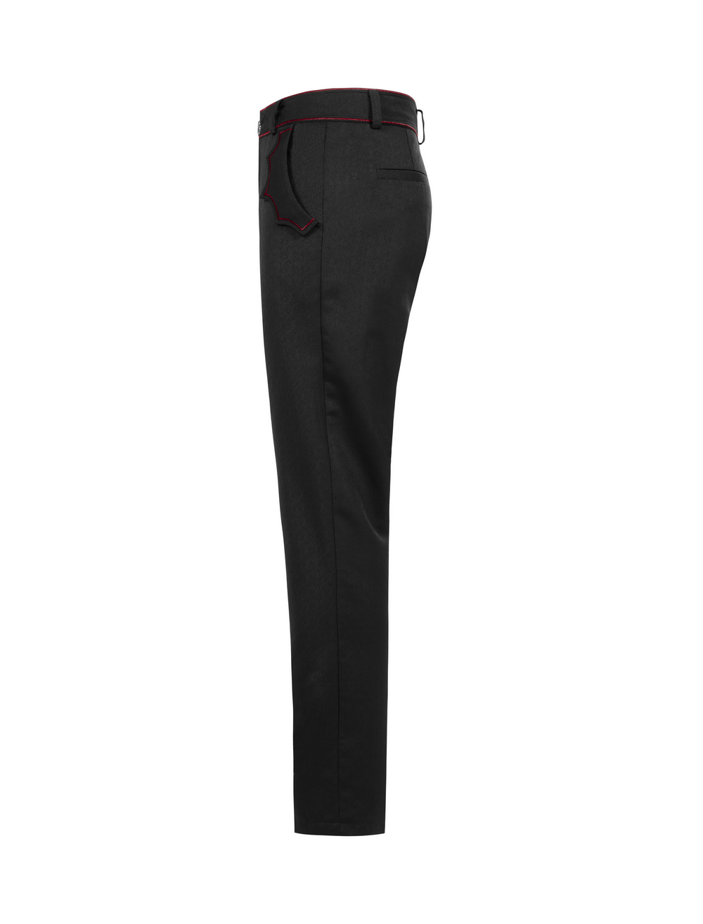 Men's Tailored Gothic Trousers with Embroidered Bat Accents