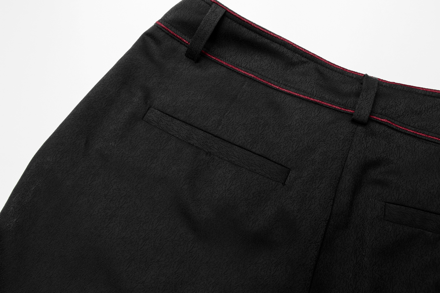 Men's Tailored Gothic Trousers with Embroidered Bat Accents