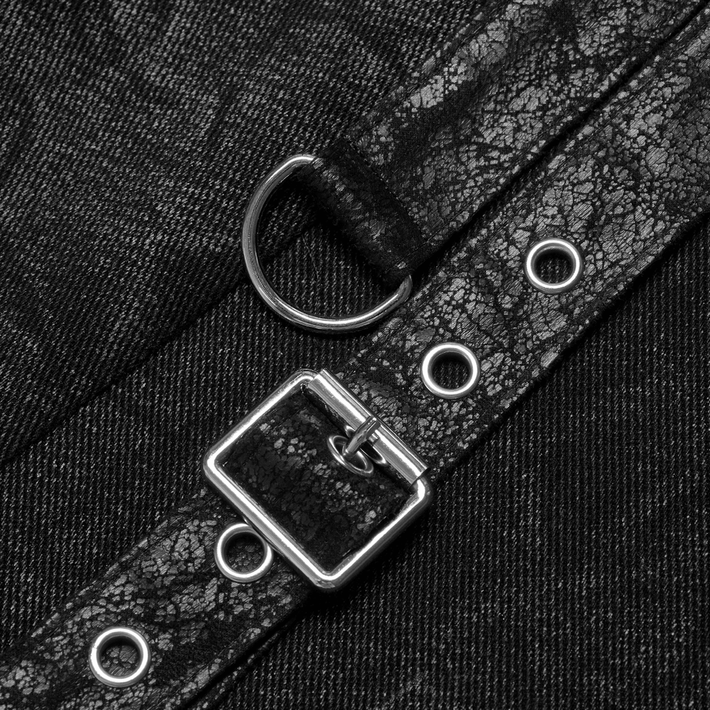 Men's Textured Gothic Kilt with Adjustable Belt