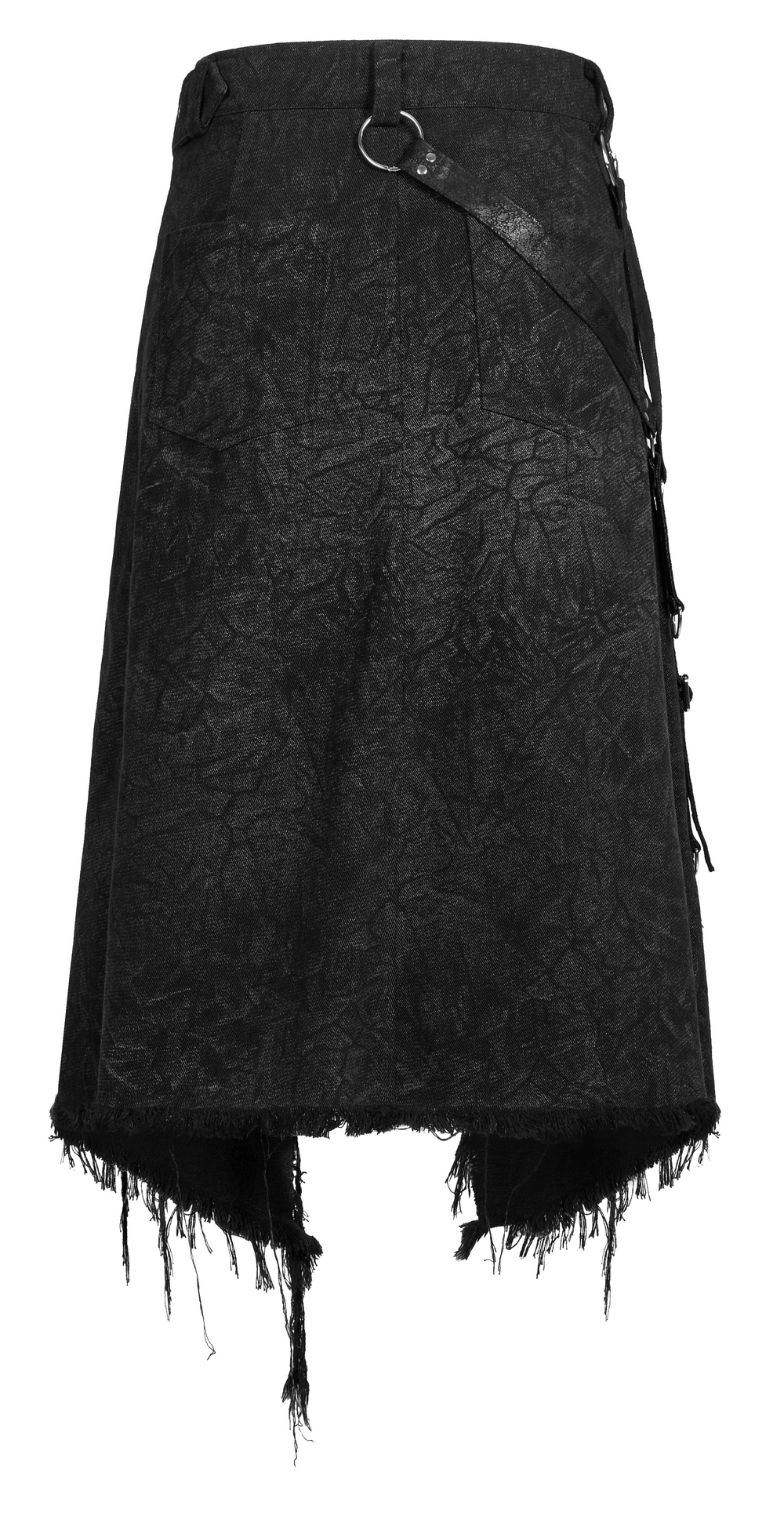 Men's Textured Gothic Kilt with Adjustable Belt