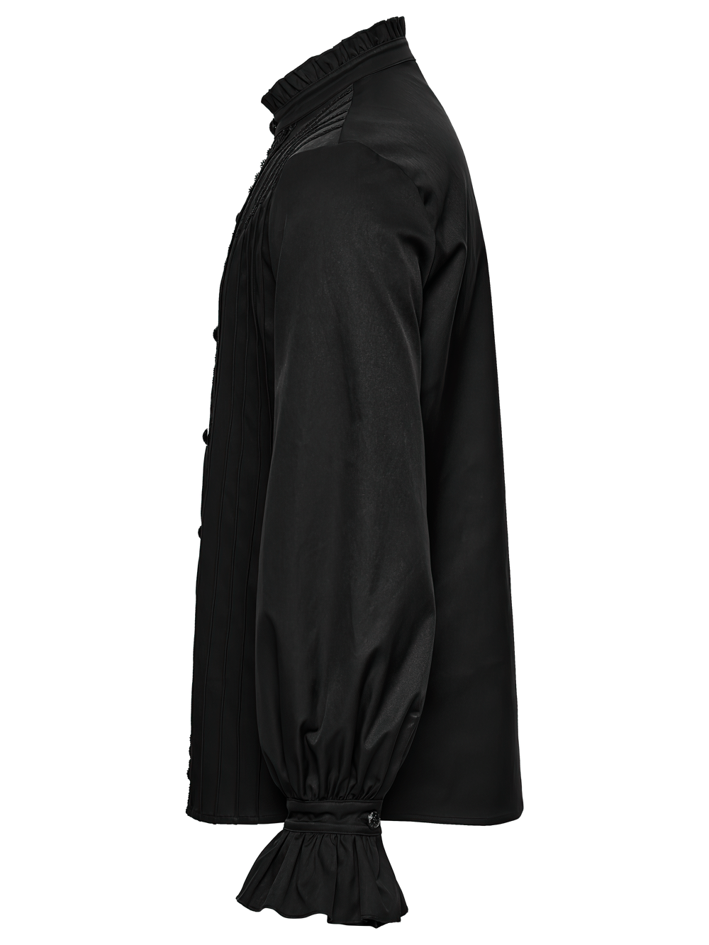 Men's Victorian Long Sleeve Shirt with Lace Details