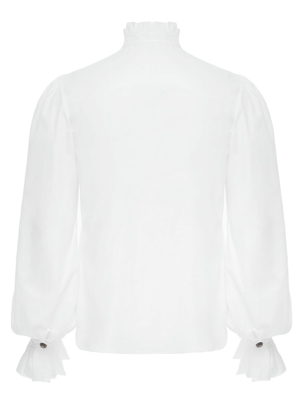 Men's Victorian Shirt with Ruffle Collar and Bubble Sleeves