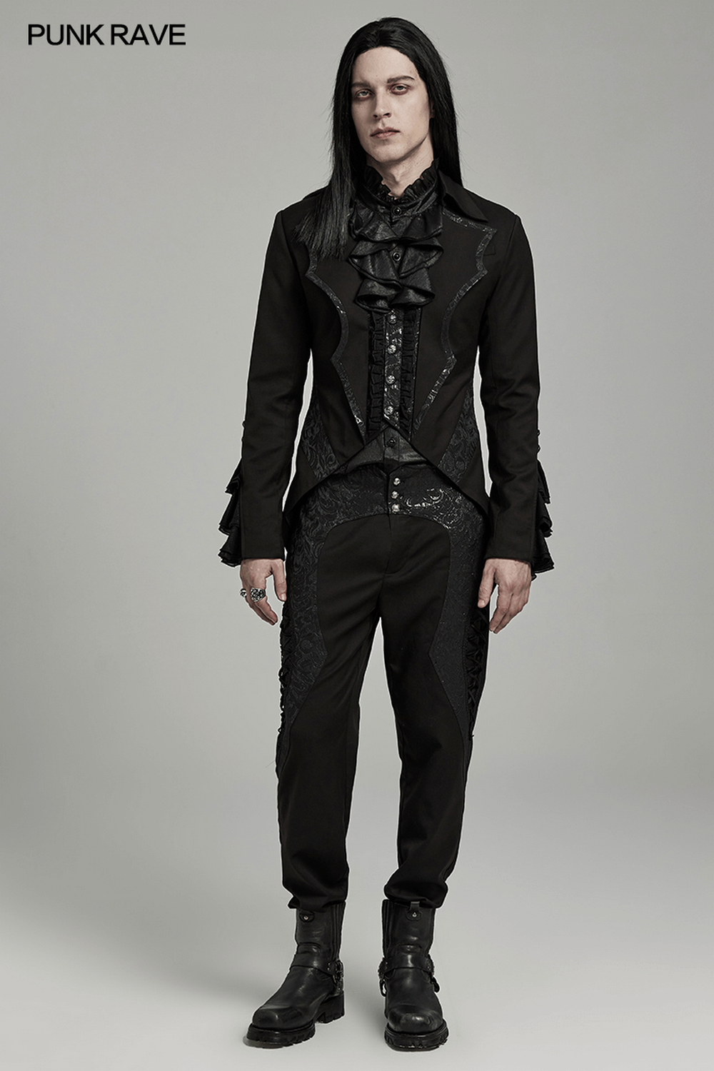 Men's Victorian Style Ruffle Cuff Gothic Jacket