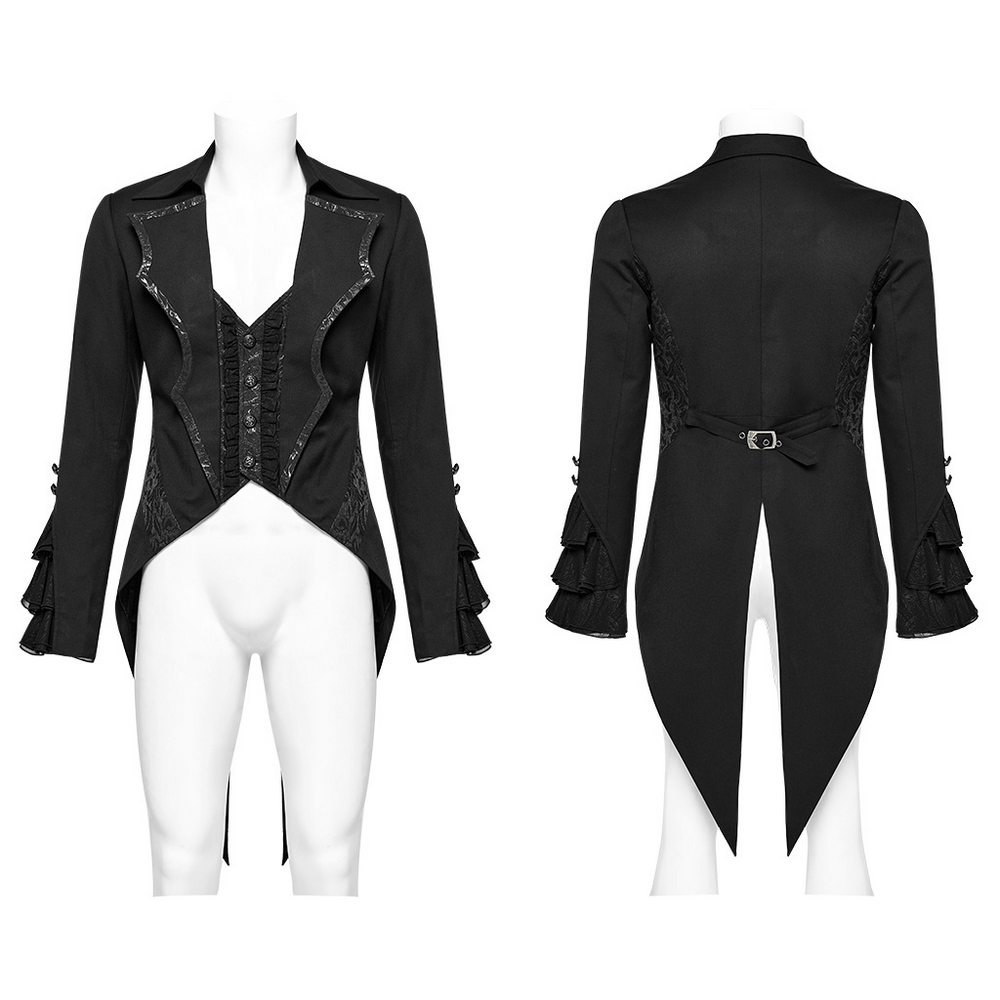 Men's Victorian Style Ruffle Cuff Gothic Jacket