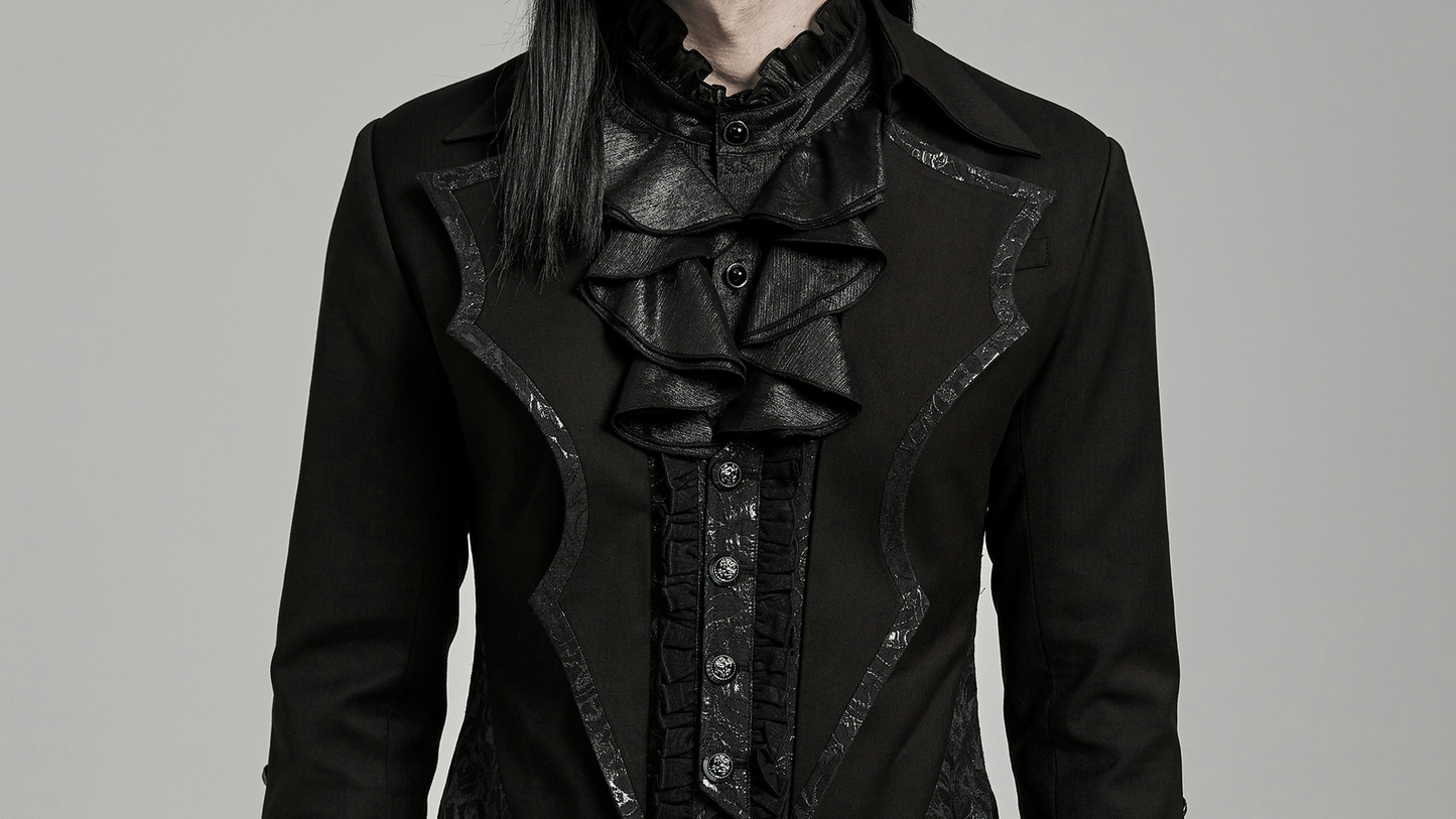 Men's Victorian Style Ruffle Cuff Gothic Jacket