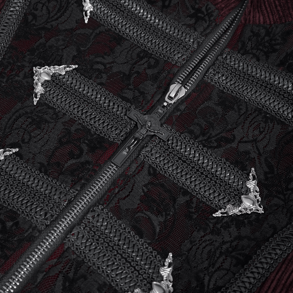 Men's Victorian Tailcoat with Chains with High-Collar