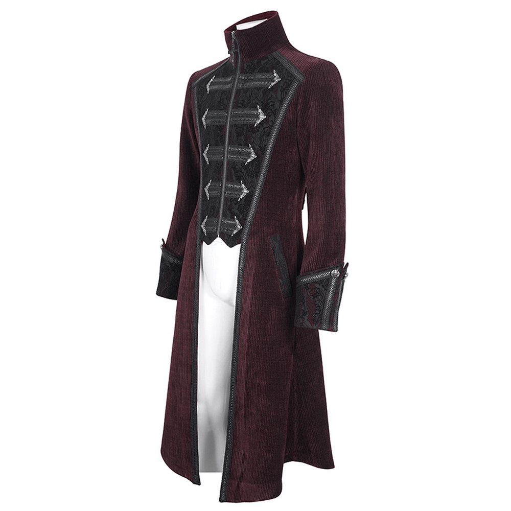 Men's Victorian Tailcoat with Chains with High-Collar
