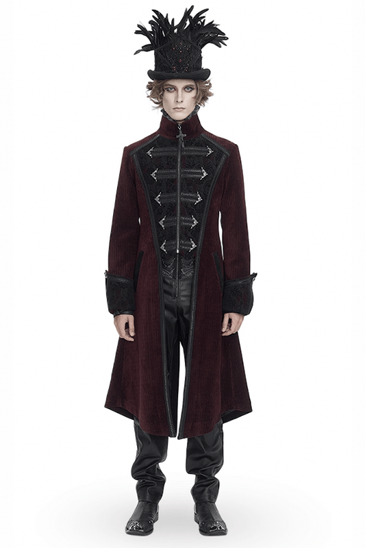 Men's Victorian Tailcoat with Chains with High-Collar