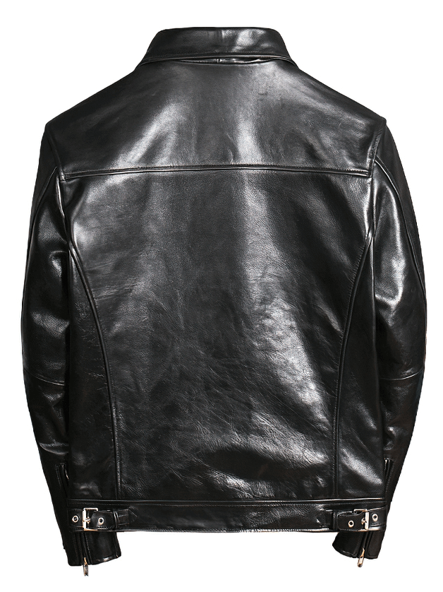 CLEARANCE of Men's Waxed Horsehide Classic Motorcycle Jacket - US