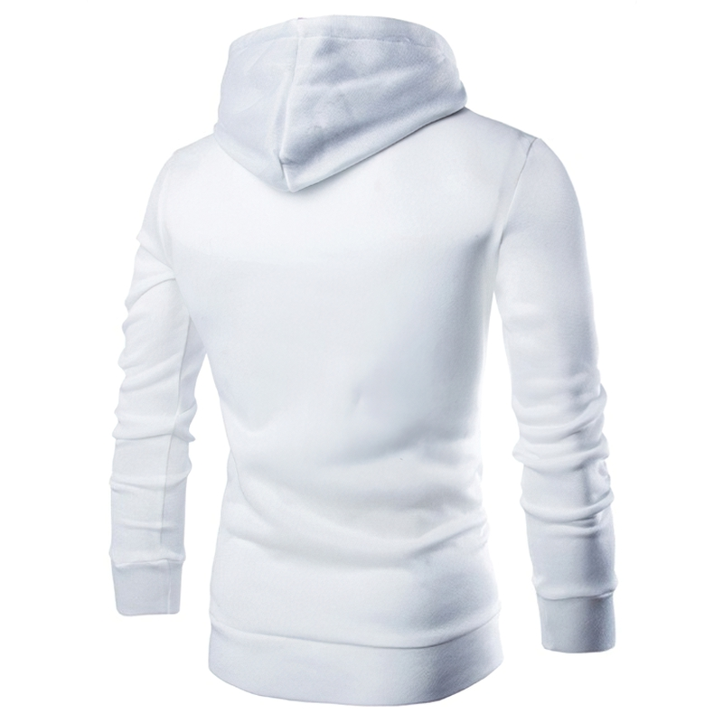 Men's Zipper Hoodies / Casual Solid Color Sweatshirts / Male Alternative Clothing