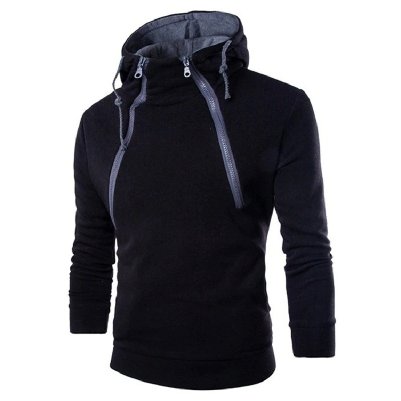 CLEARANCE of Men's Zipper Hoodies / Casual Solid Color Sweatshirts - US