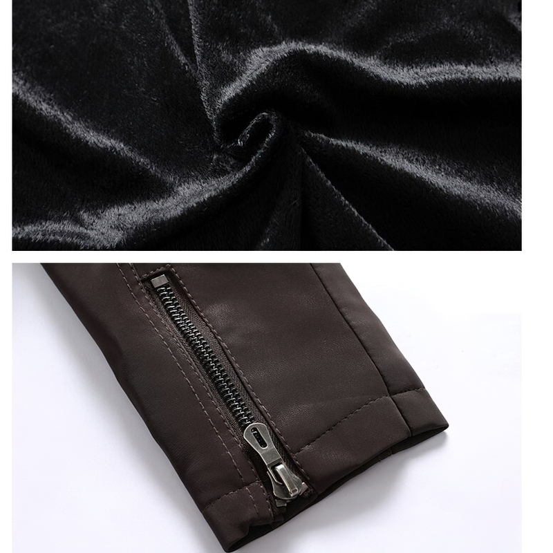 Men's Zipper Pu Leather Jackets / Trend Motorcycle Jacket / Alternative Clothing