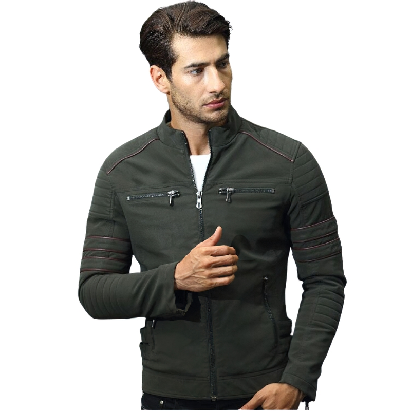 Men's Zipper Pu Leather Jackets / Trend Motorcycle Jacket / Alternative Clothing