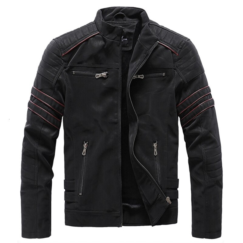Men's Zipper Pu Leather Jackets / Trend Motorcycle Jacket / Alternative Clothing