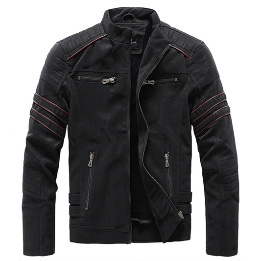 Men's Zipper Pu Leather Jackets / Trend Motorcycle Jacket / Alternative Clothing