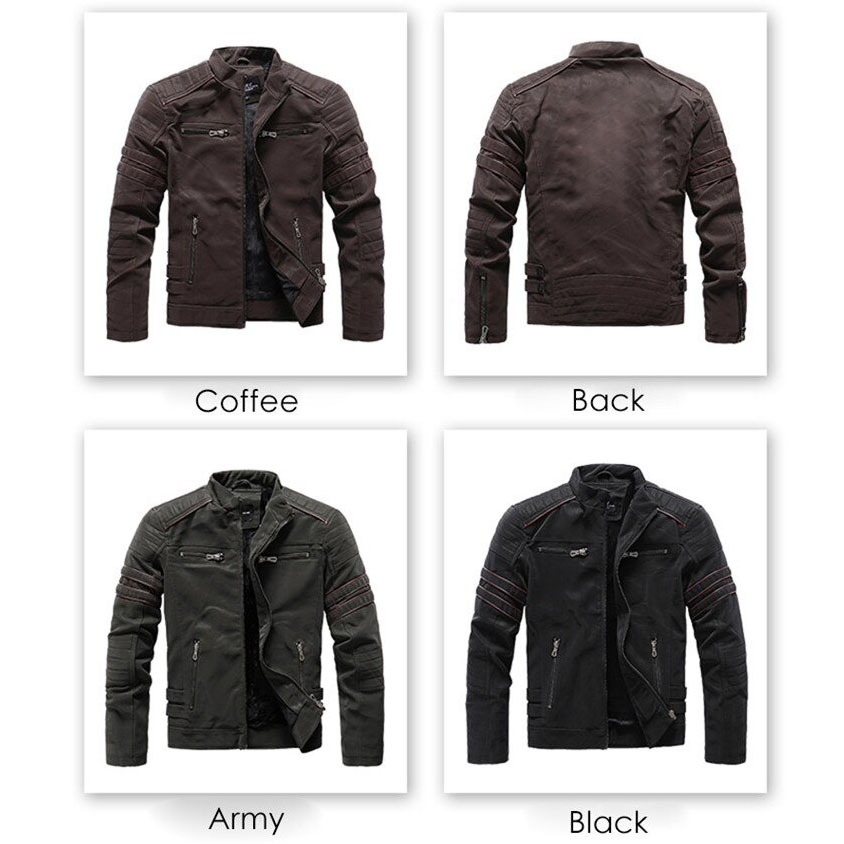 Men's Zipper Pu Leather Jackets / Trend Motorcycle Jacket / Alternative Clothing