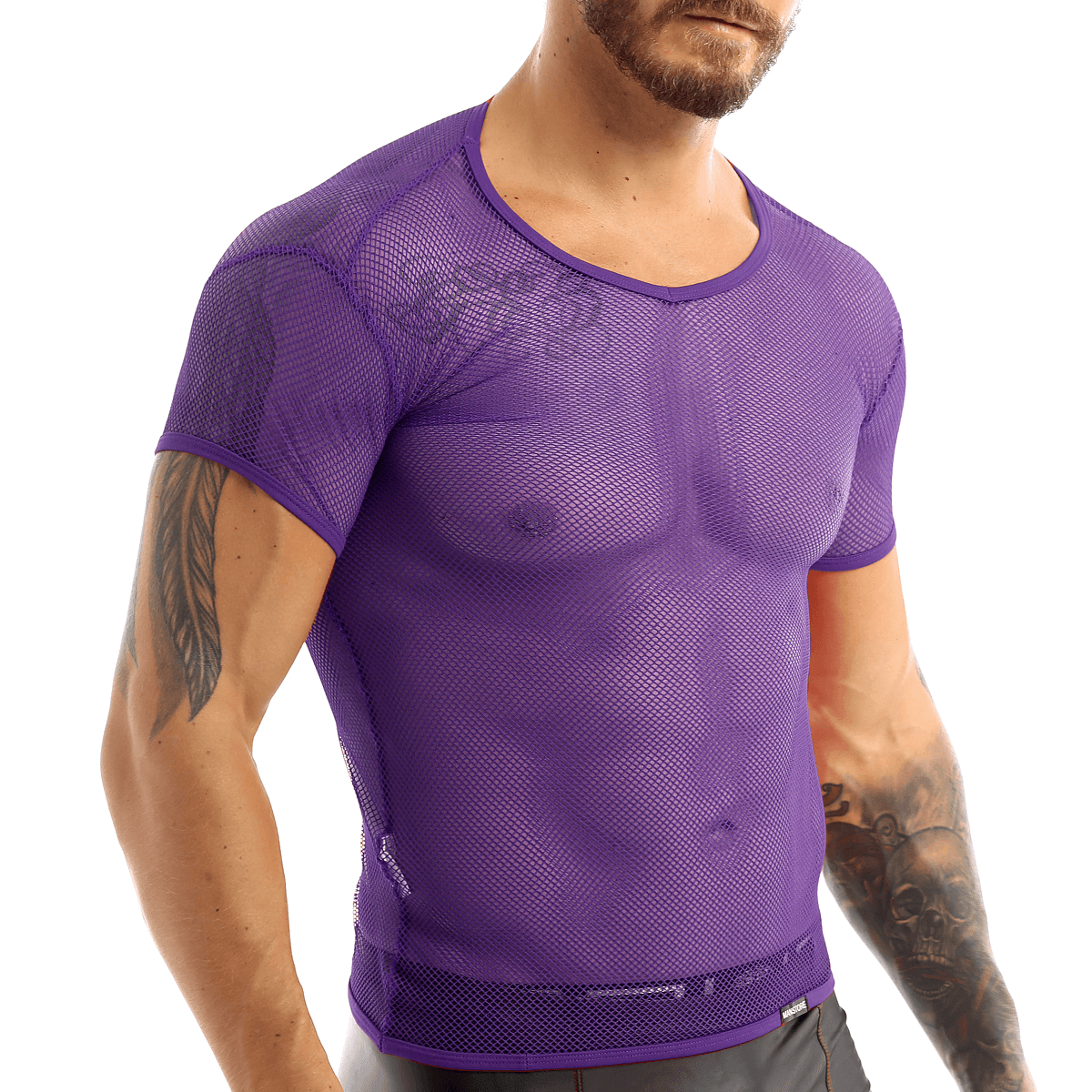 Mesh Top See Through Fishnet Vest T-Shirt / Breathable Top for Men in Alternative Style