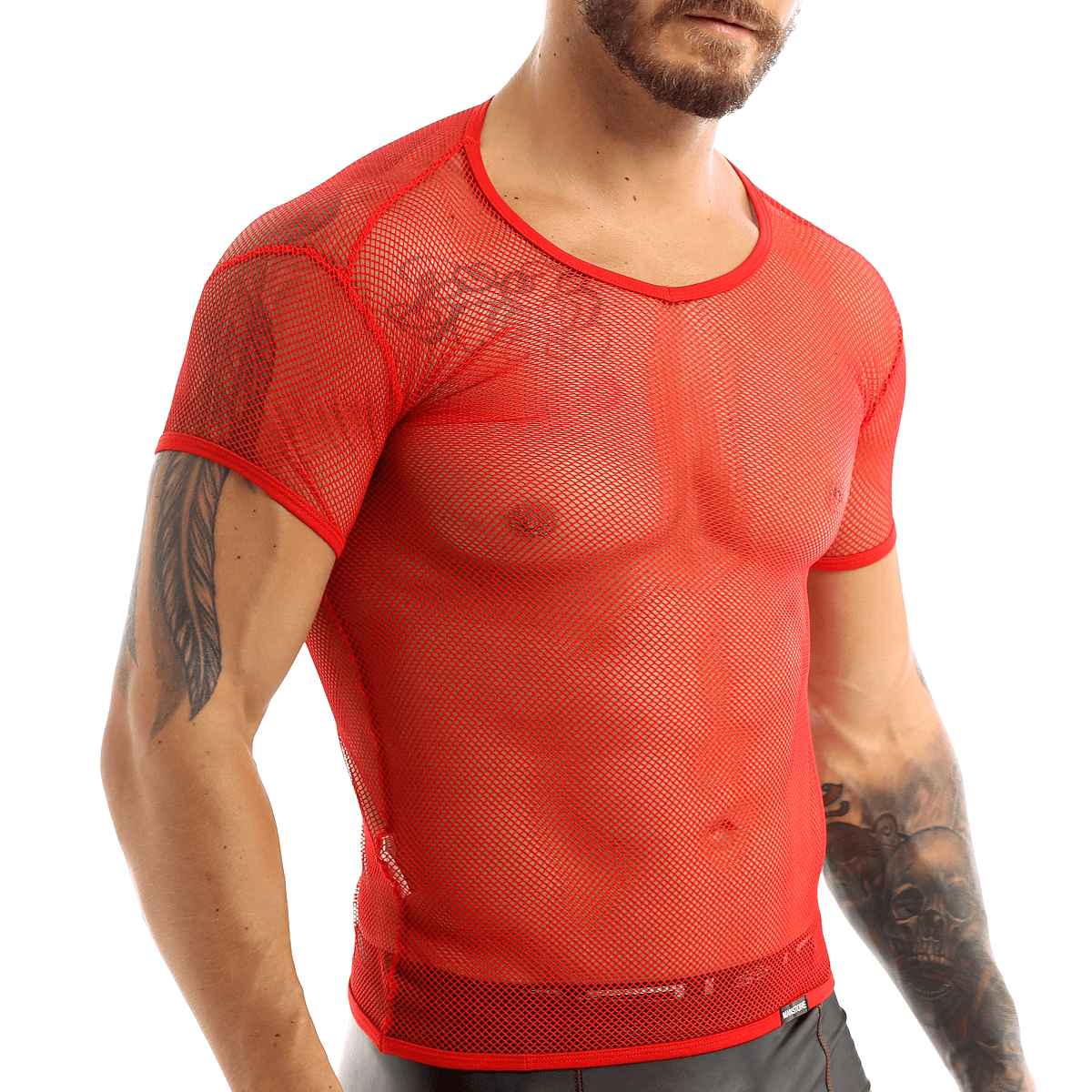 Mesh Top See Through Fishnet Vest T-Shirt / Breathable Top for Men in Alternative Style
