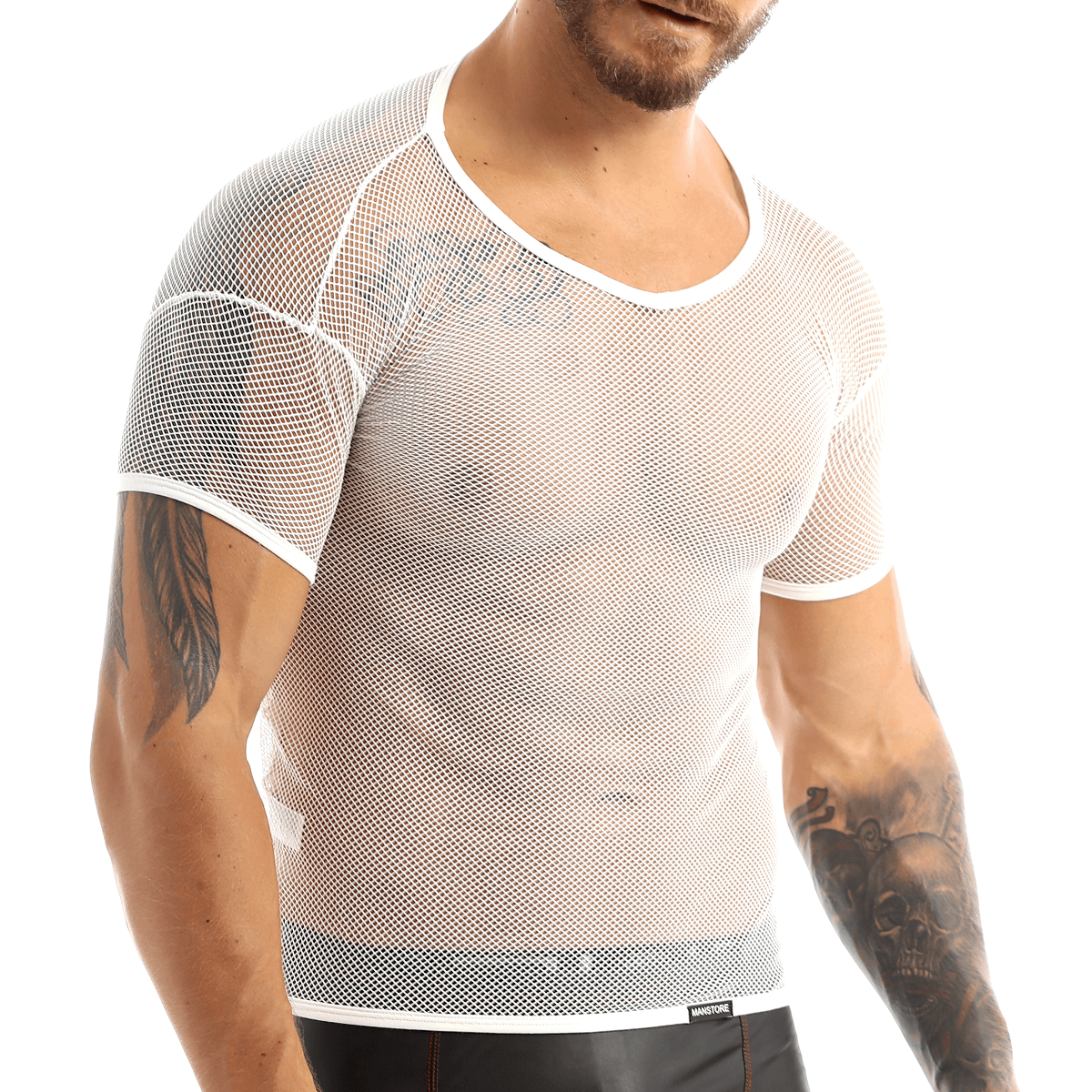 Mesh Top See Through Fishnet Vest T-Shirt / Breathable Top for Men in Alternative Style