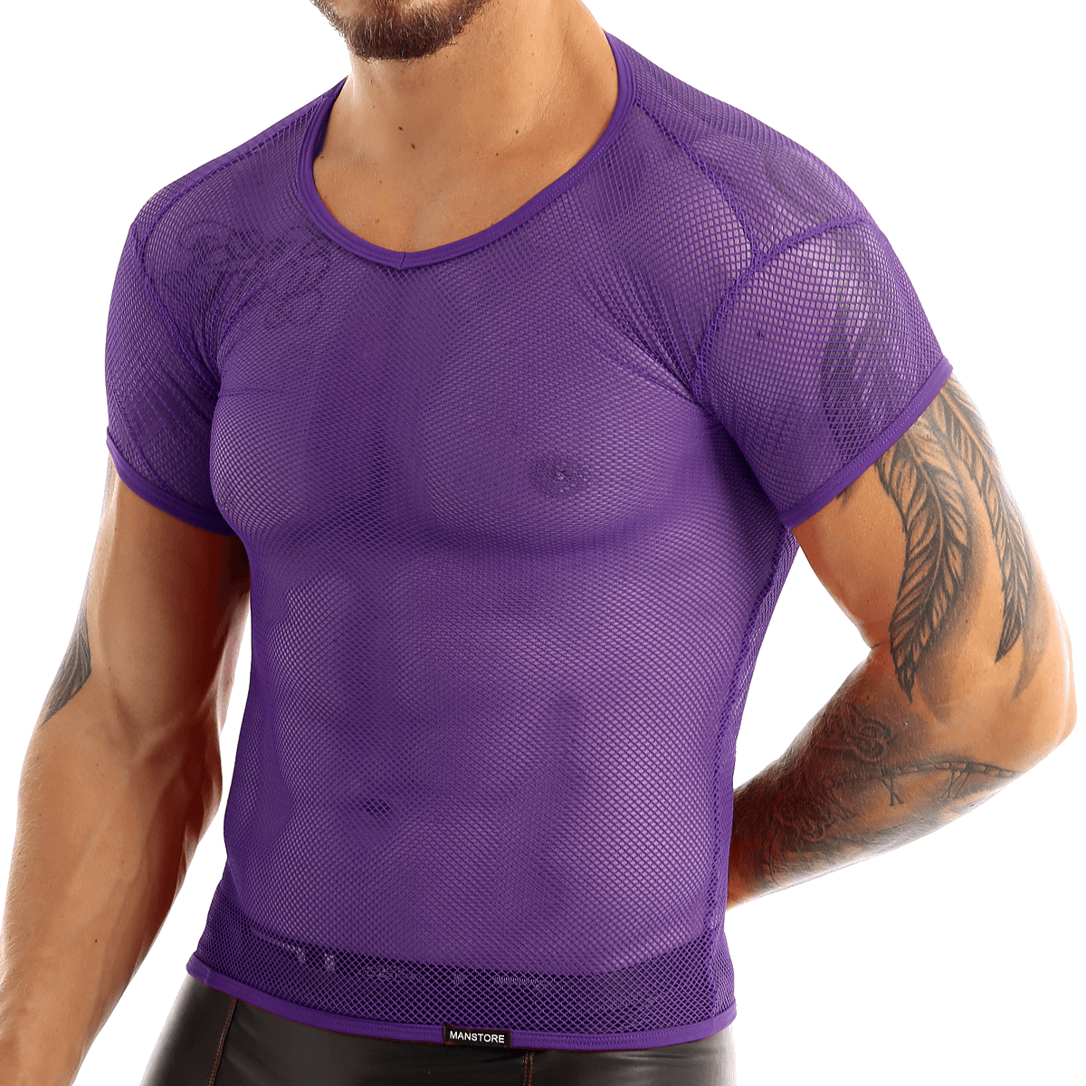 Mesh Top See Through Fishnet Vest T-Shirt / Breathable Top for Men in Alternative Style