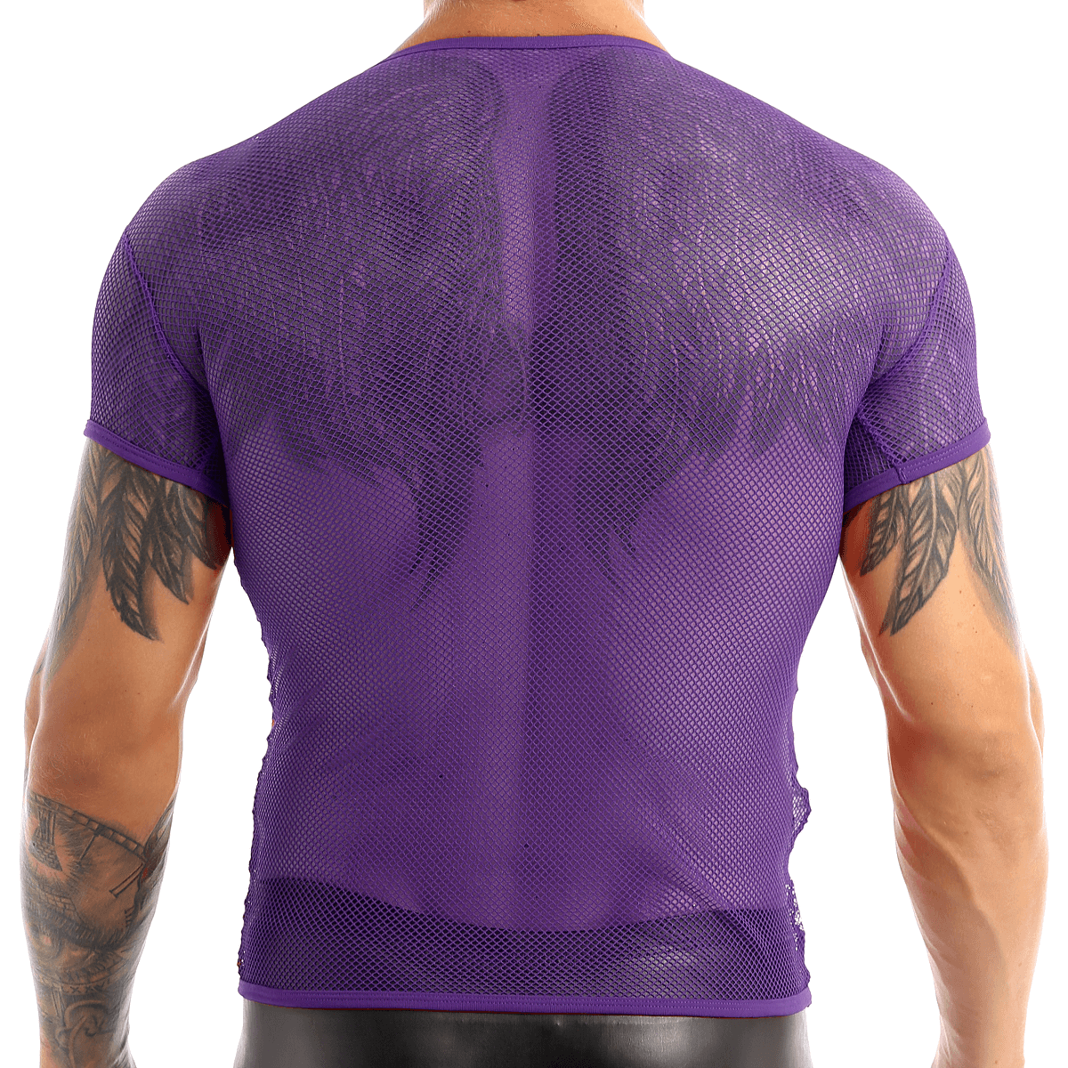 Mesh Top See Through Fishnet Vest T-Shirt / Breathable Top for Men in Alternative Style