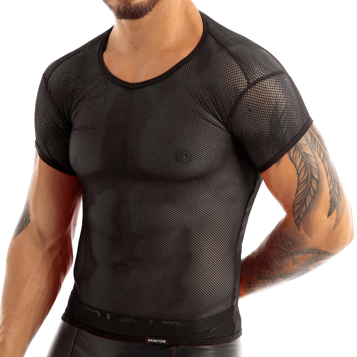 Mesh Top See Through Fishnet Vest T-Shirt / Breathable Top for Men in Alternative Style