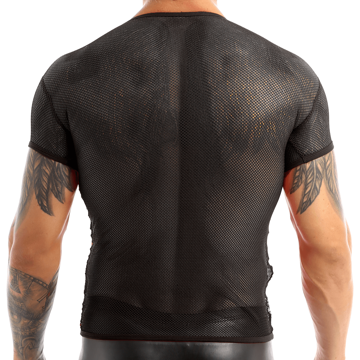 Mesh Top See Through Fishnet Vest T-Shirt / Breathable Top for Men in Alternative Style