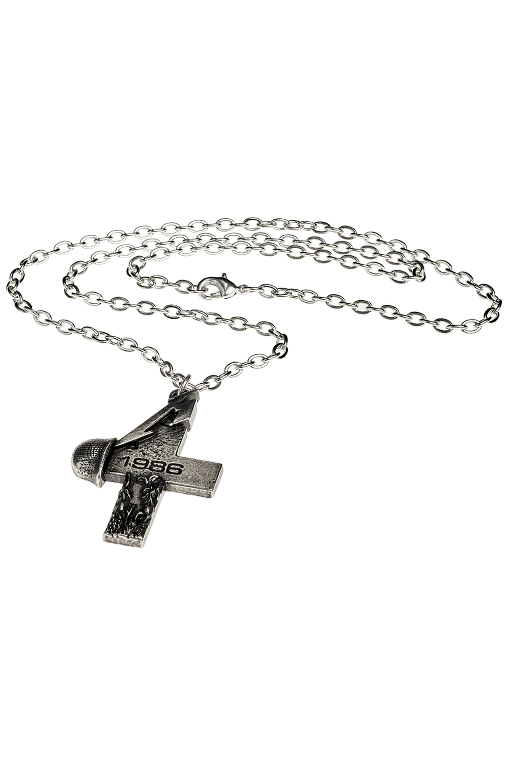 Metallica 1986 Cross Pendant with Helmet Detail