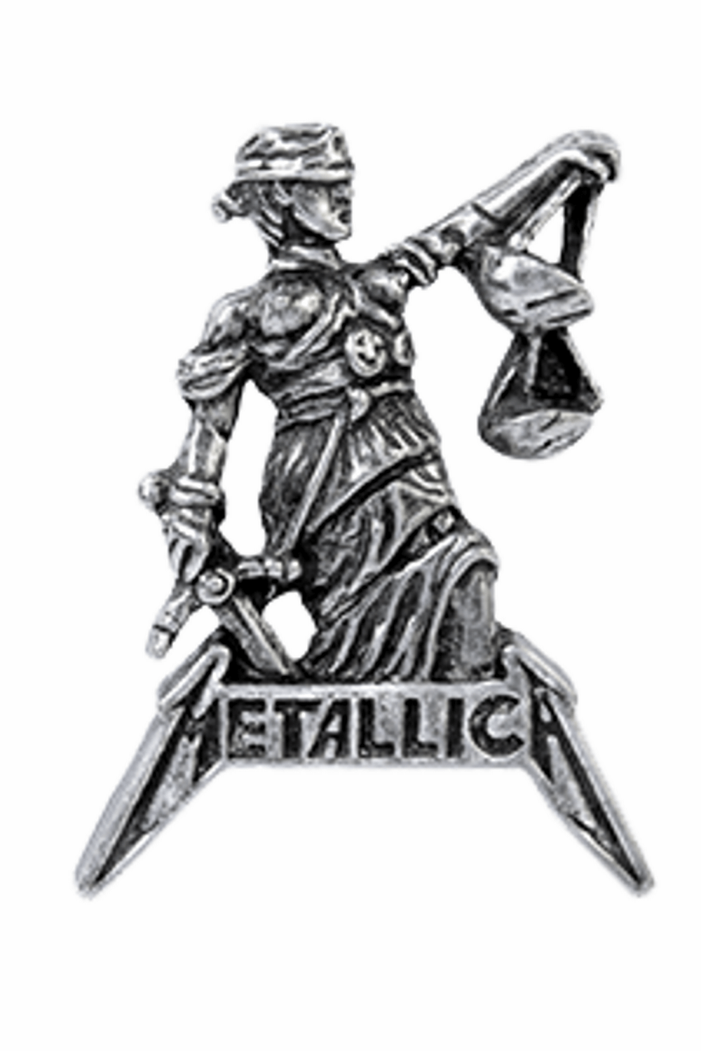 Metallica "Justice for All" 3D Sculpted Pewter Pin Badge