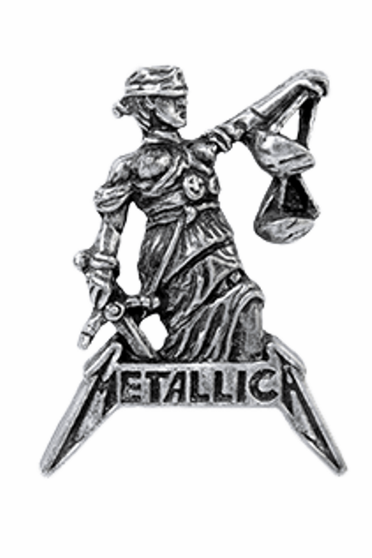 Metallica "Justice for All" 3D Sculpted Pewter Pin Badge