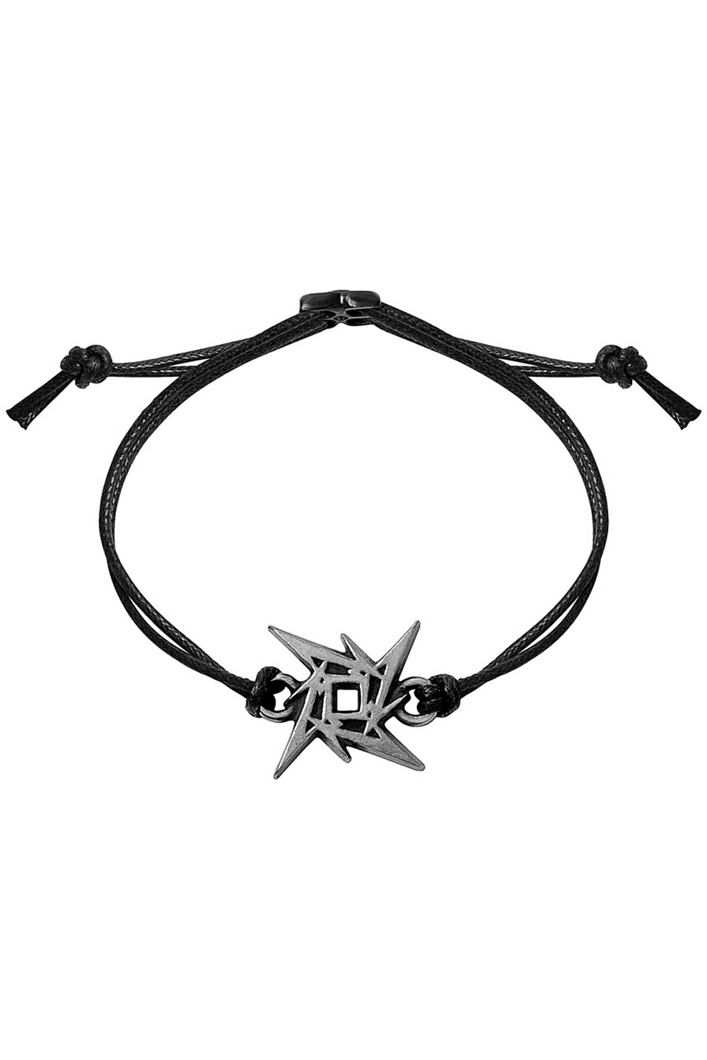 Metallica Ninja Star Pewter Adjustable Cord Bracelet